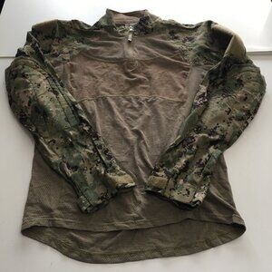 Spartan Combat Shirt Mens Size Large Camo US Navy Made In USA MIL819N FR